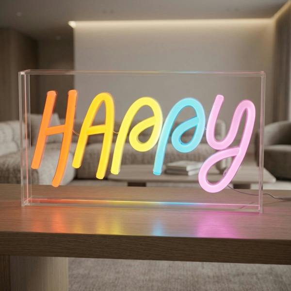 Garden Greatness NeonEsque Happy Vibes LED Neon Sign Light