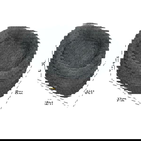 Skylos Orthopedic Plush Dog Bed Soft Washable Pet Bed Grey Cosy Cushion XXL Size