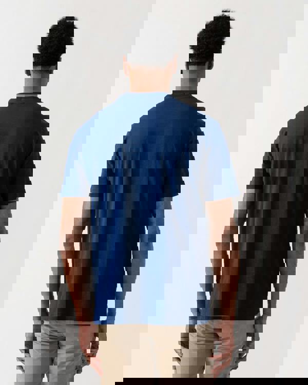 BOSS Green Tee Mens Stretch Cotton T-Shirt with Contrast Logo - Medium Blue 421