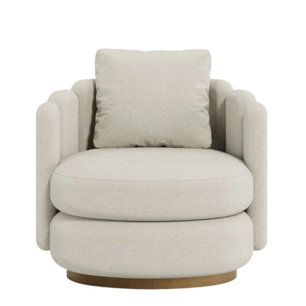 Casa Magna Contour Swivel Armchair: Opulant & Modern Style - Option C