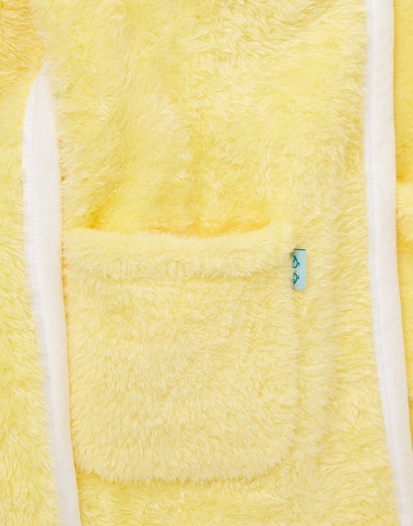 Luca and Rosa Lemon Grove Yellow Girls Fleece Dressing Gown