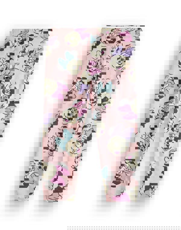 Disney Girls Pink Minnie All Over Print Long Sleeve Long Leg Pyjama Set