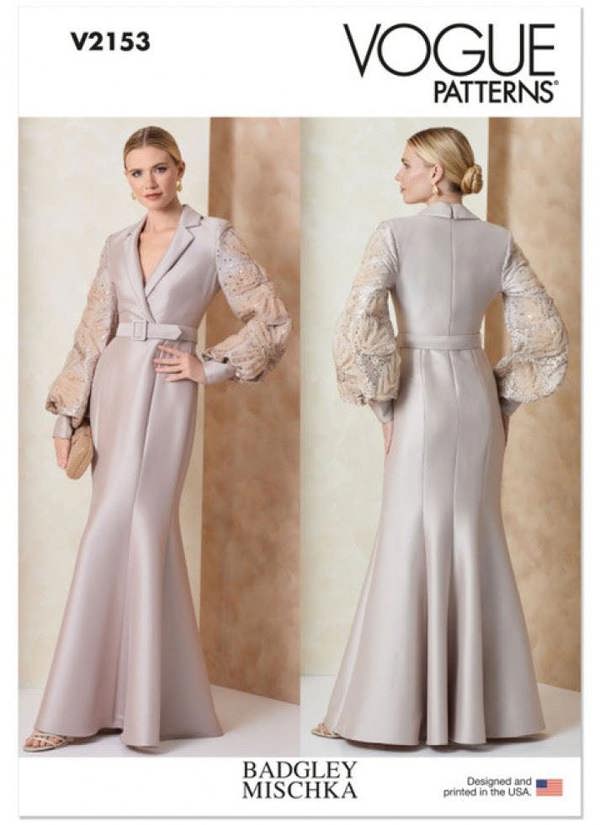 Vogue Sewing Pattern 2153, Dresses for Women, K5 (8-10-12-14-16) - Advanced