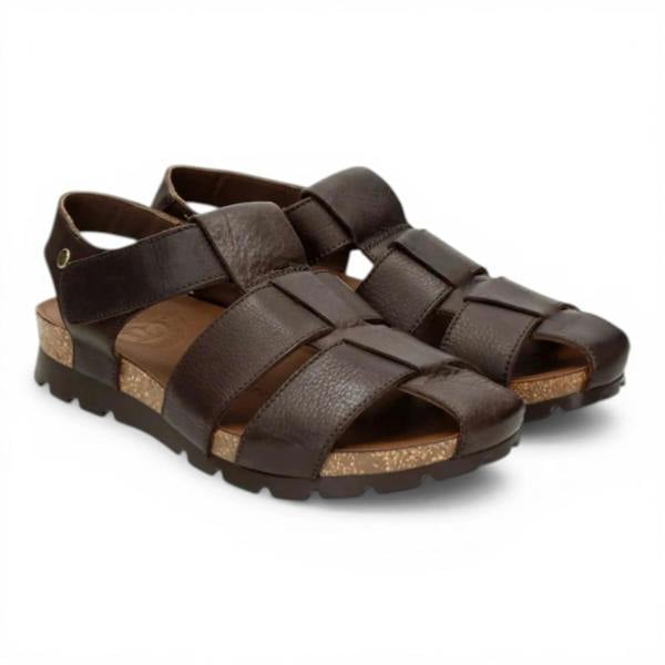 Panama Jack Stanley C1 - Men's Waterproof Bark Brown Leather Sandals