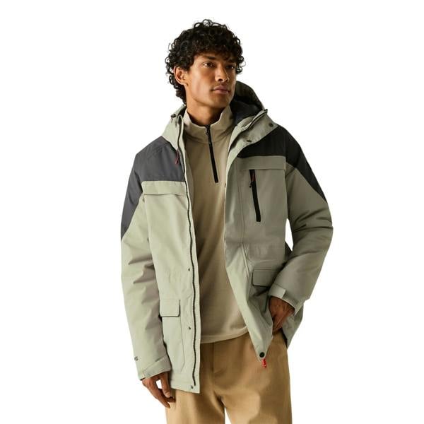 Regatta Mens Stanford Two Tone Waterproof Insulated Jacket - Abbeystone/Iron - 