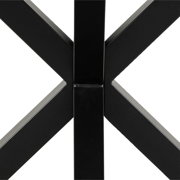 Wyld Haus Perth 119cm Grey Ceramic Round Dining Table Industrial Black Metal Legs