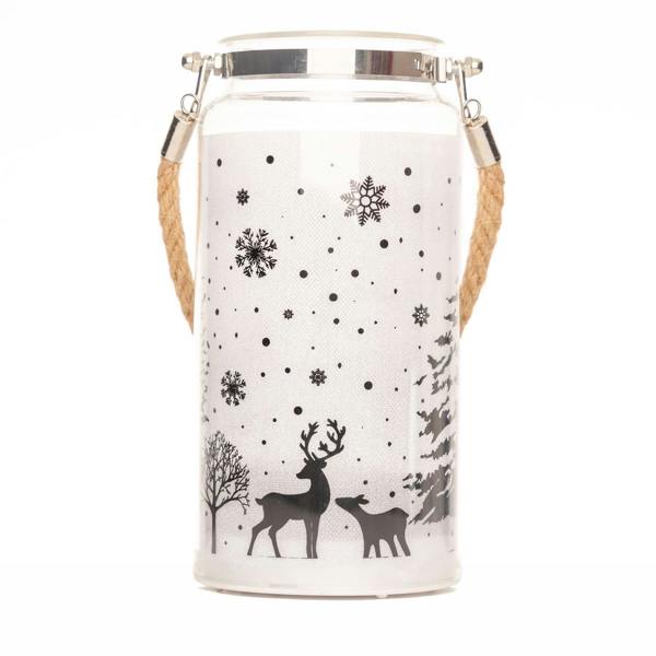 23cm Christmas Decorated Jar Table Lantern with Warm White LED Lights image 5
