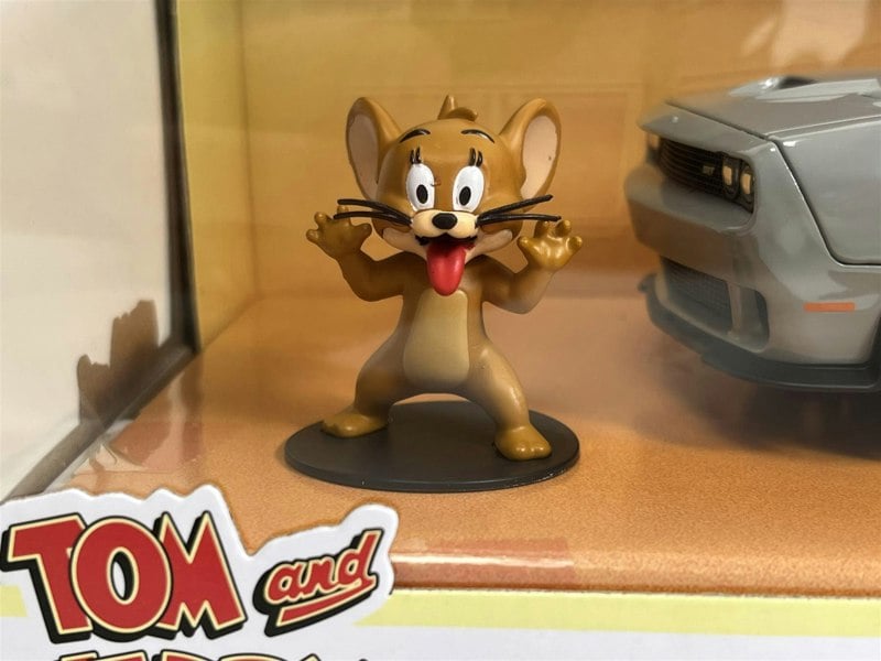 a toy mouse in a case