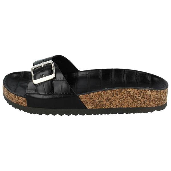 Spot On Ladies Spot On Open Toe Slip On Mule