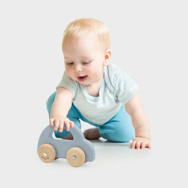 Polar B Wooden Car Blue