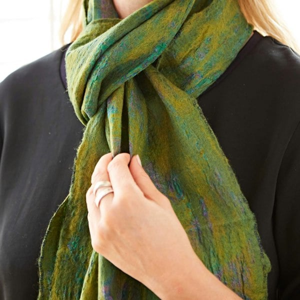 Paper High Felted Silk Scarf