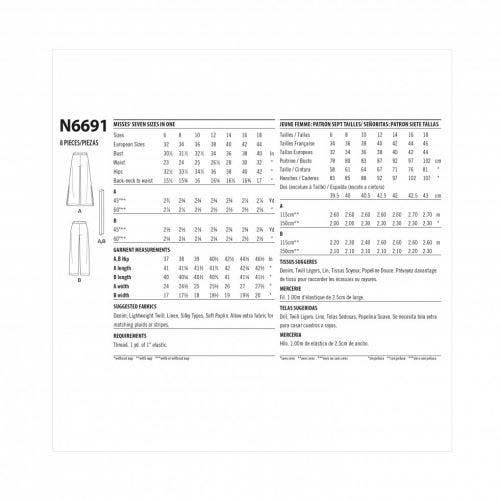 New Look Sewing Pattern 6691, Trousers, Belts for Women, A (6-8-10-12-14-16-18) - Easy
