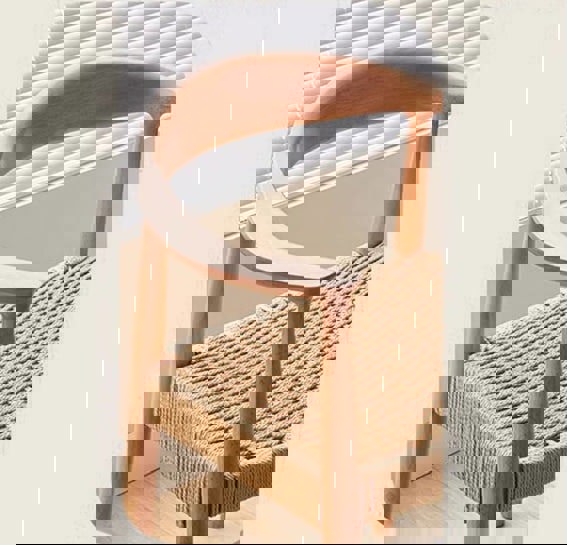 Abiram Rattan Dining Chair, Solid Wood-Weilai Concept-Weilai Concept