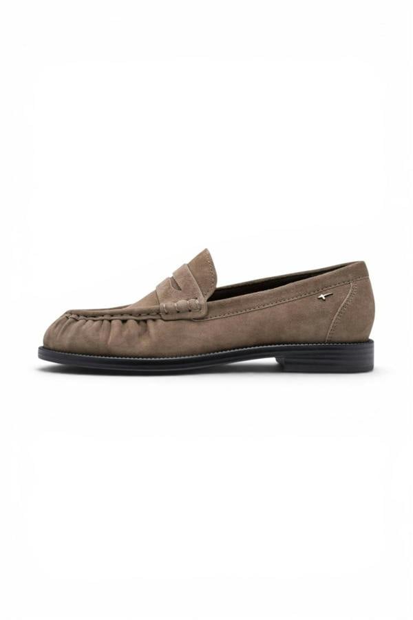 Tamaris Women's Beige Leather Loafer Casual Shoes - 24251-47