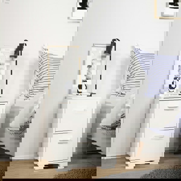 Furniture To Go Sofia Nightstand 2 Drawers White