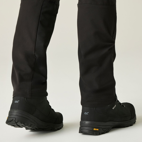 Regatta Mens Burrell Leather Walking Boots - Black