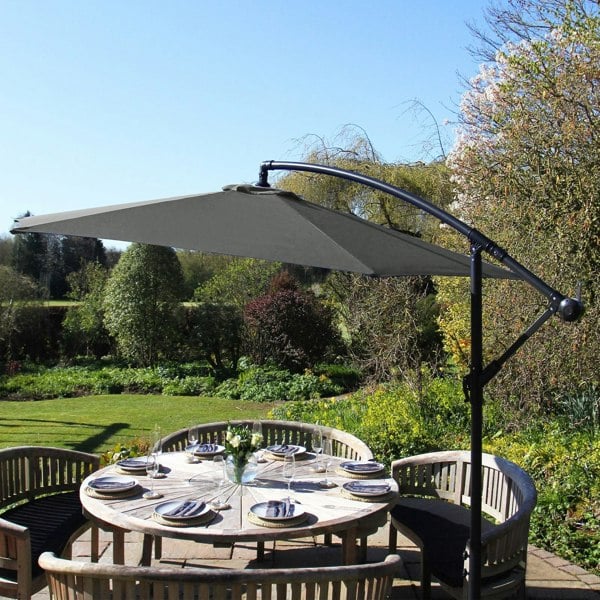 Monstershop Grey Cantilever Parasol & Fan Base