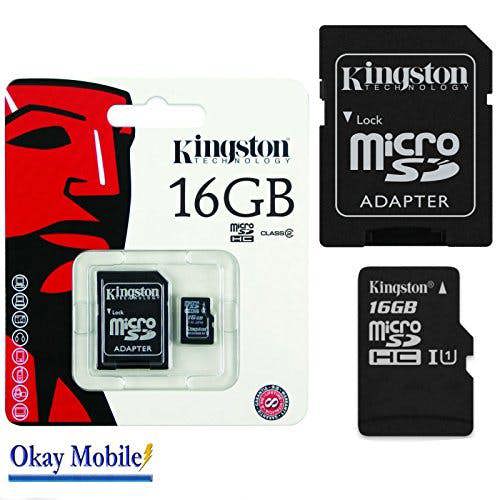 Kingston Micro SD Card Memory Card 16 & GB for Samsung Galaxy Young 2 & sm-g130hn 16GB