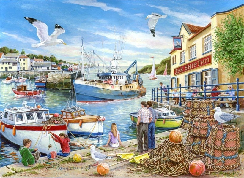 The House of Puzzles Ship Inn - 1000 Piece Jigsaw Puzzle