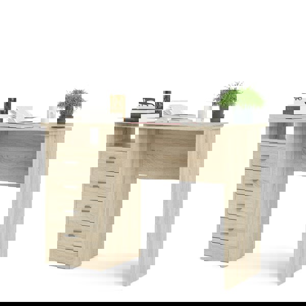 Furniture To Go Function Plus 4 Drawer Desk in Oak