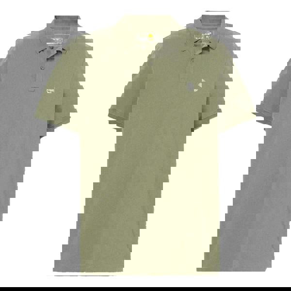 Timberland Mens Oyster River Logo Short-Sleeved Polo Shirt - Green - 