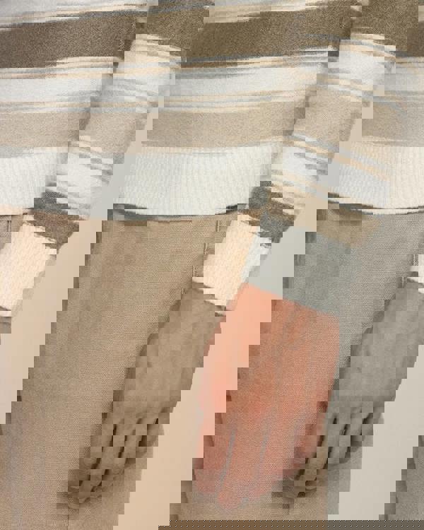 Larsson & Co Osterby - Stripe Knitted Long Sleeve Polo Shirt