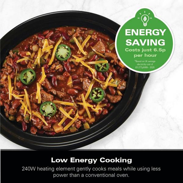 Hamilton Beach The Family Favourite 6.5L Slow Cooker - Silver