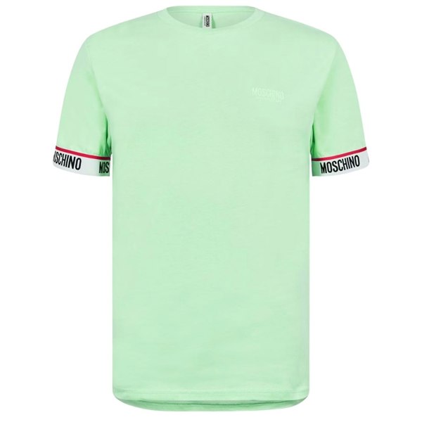 Moschino Taped Sleeve Logo Green T-Shirt L