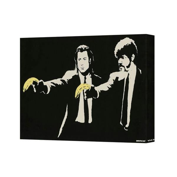 Benjamin Tate Design Iconic Banksy Pulp Fiction Banana Canvas Wall Art Limited Edition