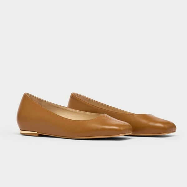 Calla Lucinda Flat Shoes for Bunions & Wide Feet - Tan Leather