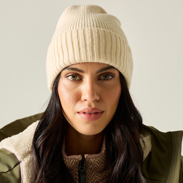 Regatta Womens Basic Ribbed Beanie - Light Vanilla