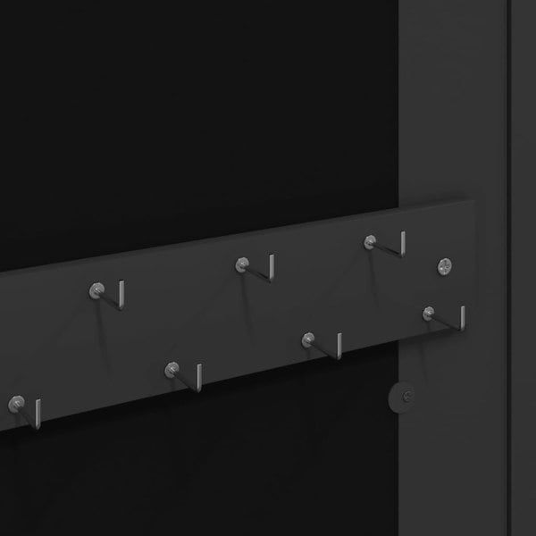 Berkfield Mirror Jewellery Cabinet Wall Mounted Black 30x8.5x67 cm