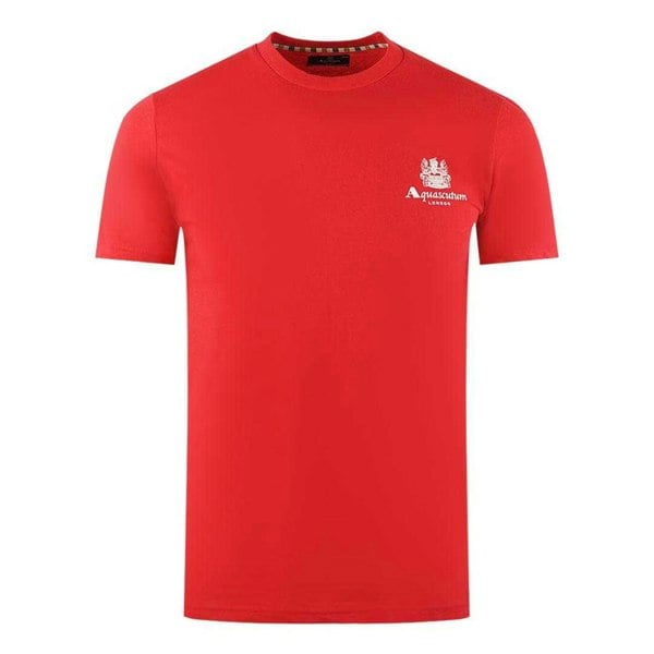 Aquascutum Mens London Aldis Logo T-Shirt - Red
