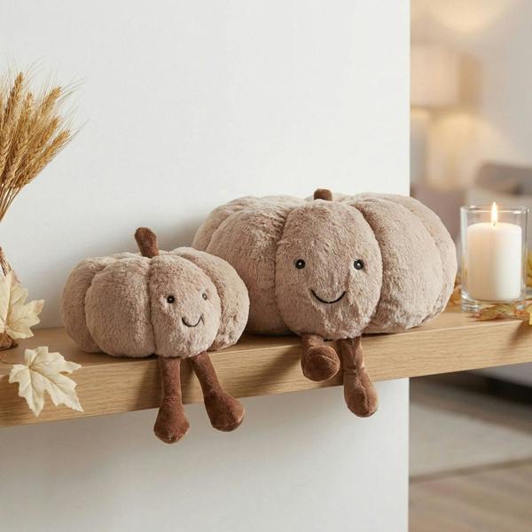 Duo Autumnal Pumpkin Pal Decorative Cushions