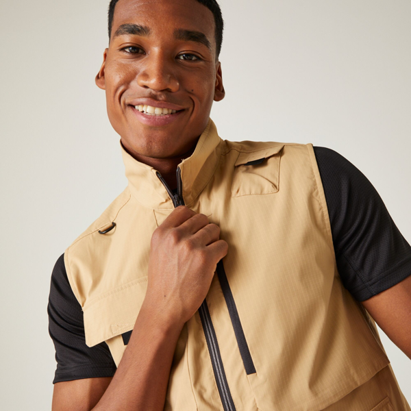 Regatta Mens Travel Light Packaway Gilet - Oat
