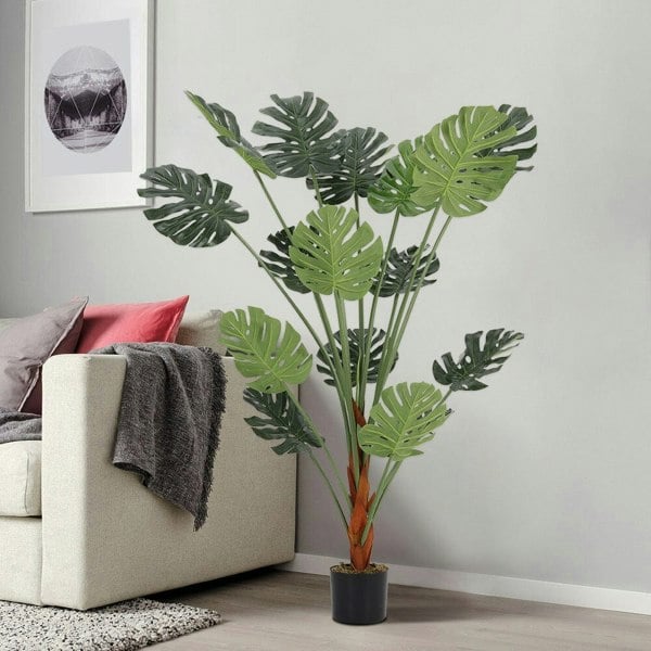 Artificial Tropical Monstera Tree Faux Plant in Pot Living and Home 