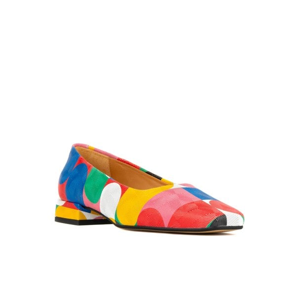 Embassy London Ballerina - Groovy - Women's low heel square toe pump in vibrant Italian leather