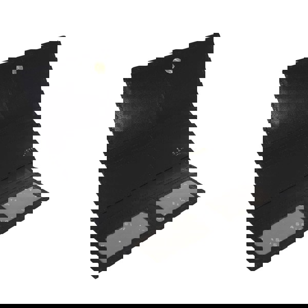 Assots London 'CLAIRE' Black Polished VT Vintage Leather Flap Over Purse