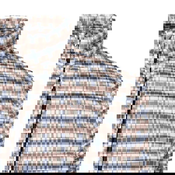 Aquascutum Active 100GR Mock Neck Beige Check Jacket