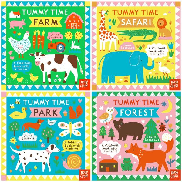 Tummy Time Collection 4 Books Set by Louise Lockhart (Safari, Farm, Park & Forest)