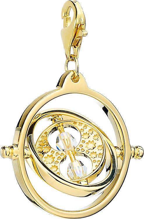 Harry Potter sterling silver gold plated Time Turner clip on charm with crystals Elements