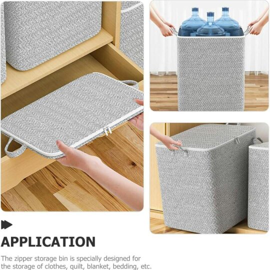 Havendro Storage Box with Lid Modern Space Saving Organizer for Clothes Extra Large