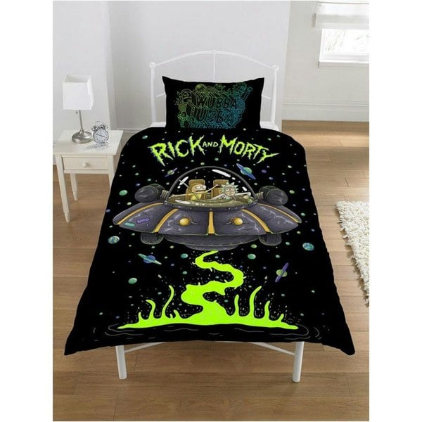 Rick And Morty Duvet Cover Set - Black