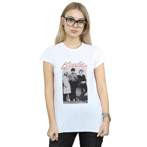 Blondie Womens/Ladies Distressed Band Cotton T-Shirt - White