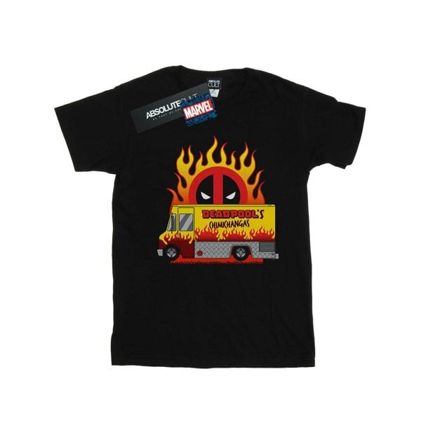 Marvel Boys Deadpool Chimichangas Van T-Shirt - Black