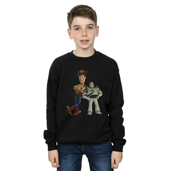 Disney Boys Toy Story Buzz And Woody Standing Sweatshirt - Black