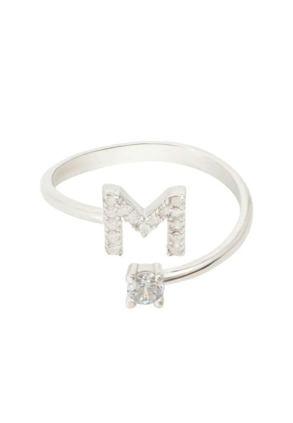 Initial Ring Silver M - LATELITA Rings