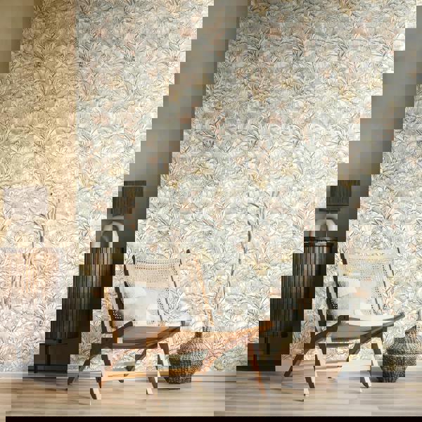 Hoopla Walls Tropical Canopy - Oyster & Chalk 10m Wallpaper