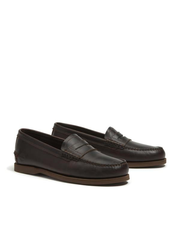 Timberland Mens Full Grain Leather Classic Loafer - Dark Brown | CHO | Designer Mens Loafers