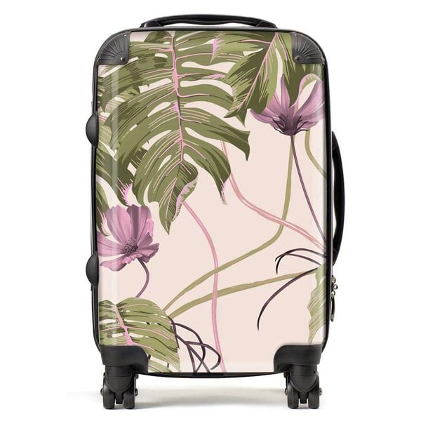 Warren Reed Pink Cosmos Flowers Suitcase